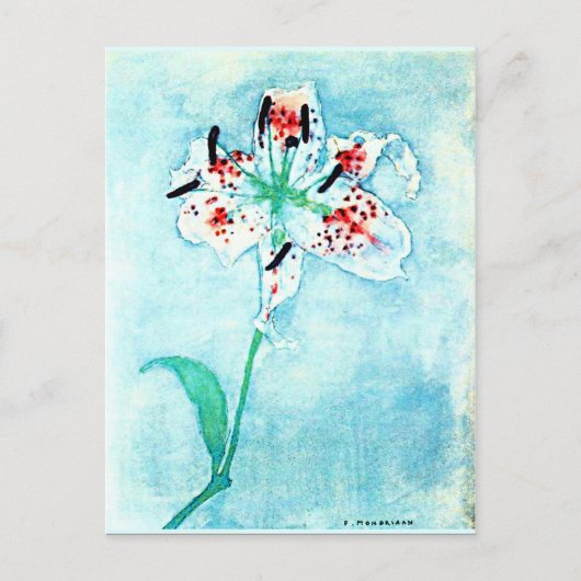 Lily, mooi schilderij van Piet Mondrian Briefkaart (Voorkant)