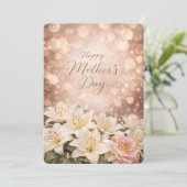 Lily Mother’s Day Greeting Design Feestdagenkaart (Staand voorkant)