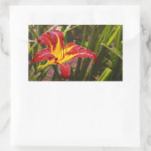 Lily na de regen rechthoekige sticker (Tas)