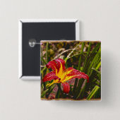 Lily na de regen vierkante button 5,1 cm (Voorkant /achterkant)