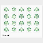 Lily Name Clover Boho Rainbow Vierkante Sticker (Vel)