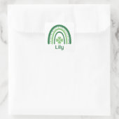 Lily Name Clover Boho Rainbow Vierkante Sticker (Tas)
