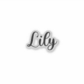 Lily Name - handgeschreven kalligrafie Sticker (Voorkant)
