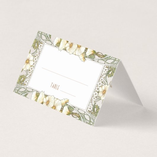 Lily Name Kaarten Wedding Table  Art Nouveau (Voorkant)