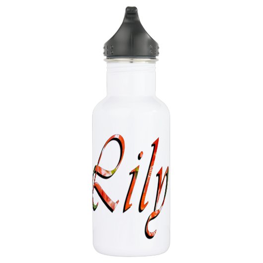 Lily, noem Logo meisjes herbruikbare waterfles. Waterfles (Rechts)