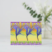 LILY NOUVEAU: KORTE SPRINGGLAS BRIEFKAART (Staand voorkant)
