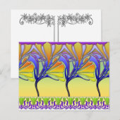 LILY NOUVEAU: KORTE SPRINGGLAS BRIEFKAART (Voorkant / Achterkant)