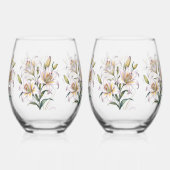 Lily of Love Wedding Wijnglas Zonder Voet (Achterkant)