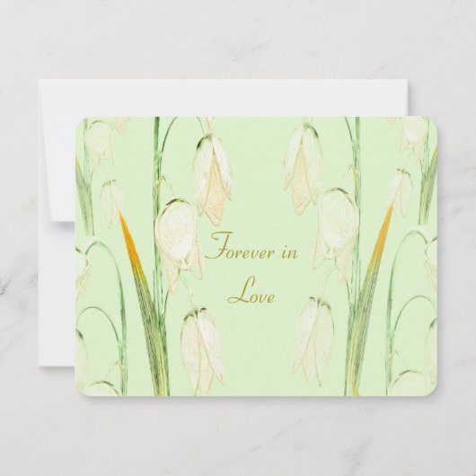Lily of Norway Sage Wedding RSVP Kaartje (Achterkant)