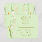Lily of Norway Sage Wedding RSVP Kaartje (Voorkant / Achterkant)