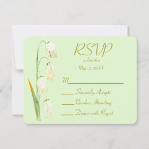 Lily of Norway Sage Wedding RSVP Kaartje