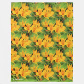Lily of the Incas/Yellow Alstroemeria Fleece Deken (Voorkant)