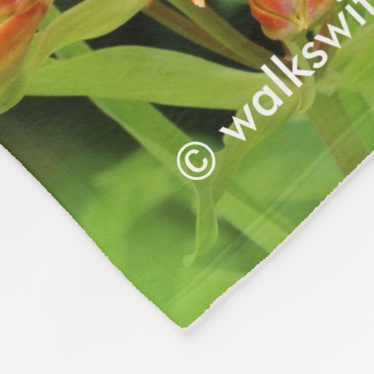 Lily of the Incas/Yellow Alstroemeria Fleece Deken (Hoek)