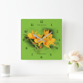 Lily of the Incas/Yellow Alstroemeria Vierkante Klok (Huis)