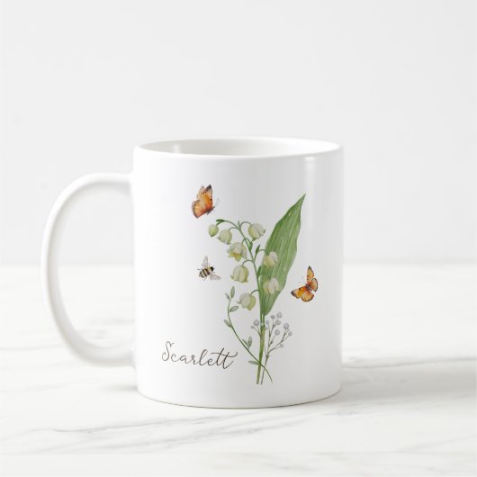 Lily of the Valley Birth Month Flower Koffiemok (Links)