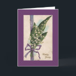 Lily of the Valley Birthday Card Kaart<br><div class="desc">Beautiful vintage painting on a birthday card follow-up for anyone. Available also in notecard size. [Order veelvoud and receive our quantity discount!]</div>