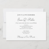 Lily of the Valley Bloemen Dood Jubileum Kaart (Achterkant)