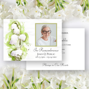 Lily of the Valley Bloemen Dood Jubileum Kaart