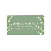 Lily of the Valley boeket bruiloft Etiket (Voorkant)