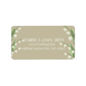 Lily of the Valley boeket bruiloft Etiket (Voorkant)