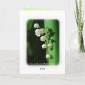 Lily of the Valley bruiloft beste wensen Kaart (Achterkant)