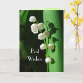 Lily of the Valley bruiloft beste wensen Kaart (Gele Bloem)