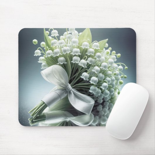 Lily of the Valley bruiloftsboeket Muismat (Met muis)
