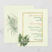 Lily of the Valley Budget Huwelijksuitnodiging (Voorkant / Achterkant)