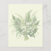 Lily of the Valley Budget Huwelijksuitnodiging (Achterkant)