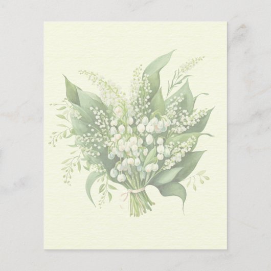 Lily of the Valley Budget Huwelijksuitnodiging (Achterkant)