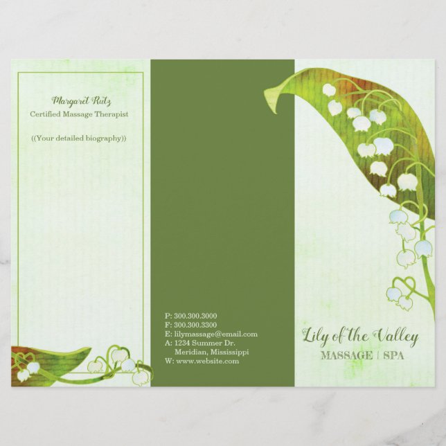 Lily of the Valley Business Tri-Fold Brochure (Voorkant)