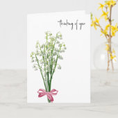 Lily of the Valley denkt aan jou Kaart (Gele Bloem)