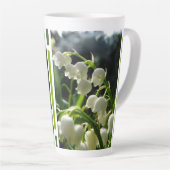Lily-of-the-Valley Design Latte Mok (Rechterhoek)