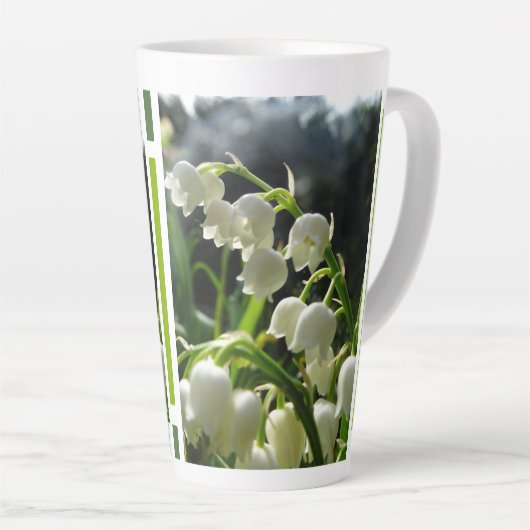 Lily-of-the-Valley Design Latte Mok (Rechterhoek)