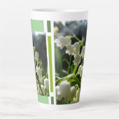 Lily-of-the-Valley Design Latte Mok (Voorkant)