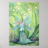 Lily of the Valley Fairy Fantasy Art Print (Voorkant)
