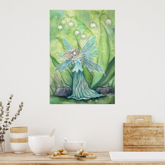 Lily of the Valley Fairy Fantasy Art Print (Keuken)