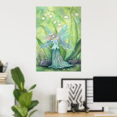 Lily of the Valley Fairy Fantasy Art Print (Thuiskantoor)