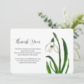 Lily of the Valley Floral begrafenis Dood Dank je Kaart (Staand voorkant)