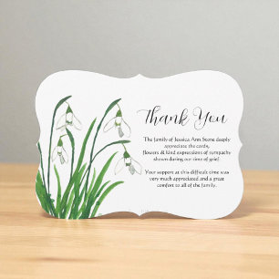 Lily of the Valley Floral begrafenis Dood Dank je Kaart