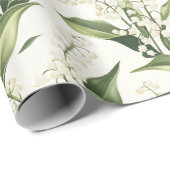 Lily of the Valley Floral Cadeaupapier (Rol Hoek)