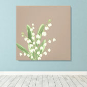 Lily of the Valley Floral Canvas Afdruk (Insitu (Houten vloer))