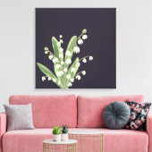 Lily of the Valley Floral Canvas Afdruk (Insitu (Woonkamer))
