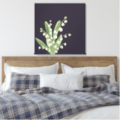 Lily of the Valley Floral Canvas Afdruk (Insitu (Slaapkamer))