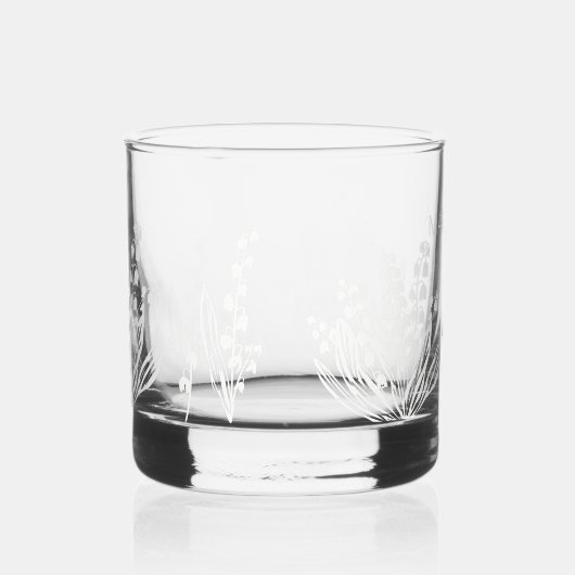 Lily of the Valley Floral Custom Name Whisky Glas (Rechts)