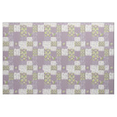 Lily-of-the-Valley Floral Faux Patchwork Mauve Stof (Fat Quarter)