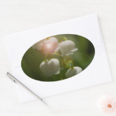 Lily of the Valley Floral Ovale Sticker (Envelop)