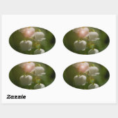 Lily of the Valley Floral Ovale Sticker (Vel)