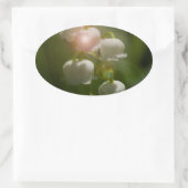Lily of the Valley Floral Ovale Sticker (Tas)