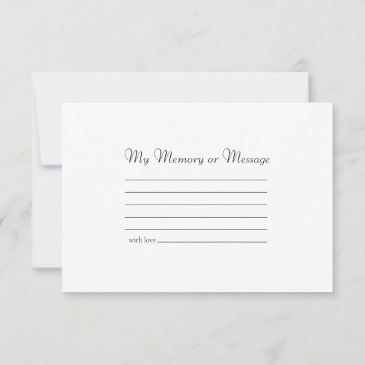 Lily of the Valley Flowers deelt een begrafenis Notitiekaartje (Achterkant)